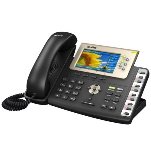 SIP-T38G SIP-телефон, цветной экран, 6 линий, BLF, PoE, GigE